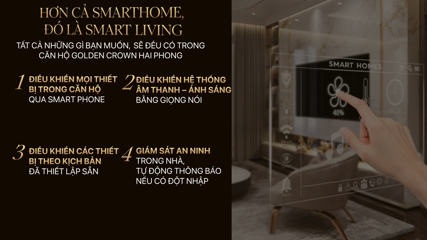Mô hình Smart Living tại Golden Crown Hải Phòng Mô hình Smart Living tại Golden Crown Hải Phòng
