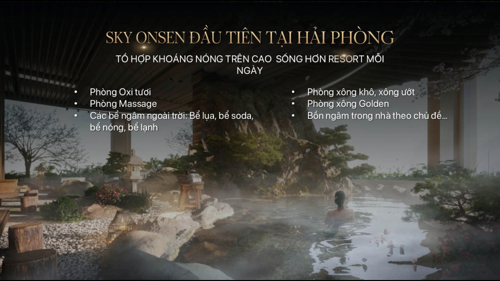 Sky Onsen tại Golden Crown Hải Phòng bao gồm 3 bể khoáng nóng cao cấp Sky Onsen tại Golden Crown Hải Phòng bao gồm 3 bể khoáng nóng cao cấp