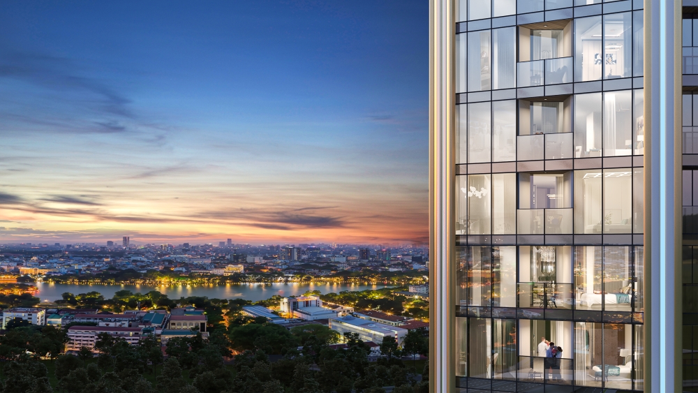 Không gian khu vực sinh hoạt cộng đồng tại chung cư Golden Crown ở tầng 21