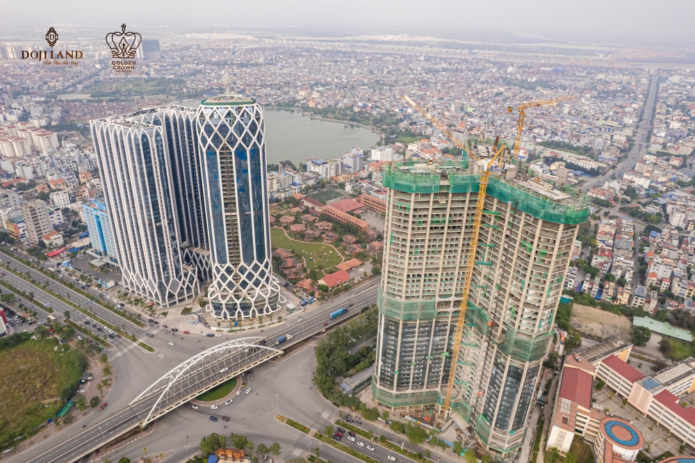 Golden Crown Hải Phòng tháng 1/2026: Tiến độ thi công chi tiết và diện mạo ngày càng rõ nét