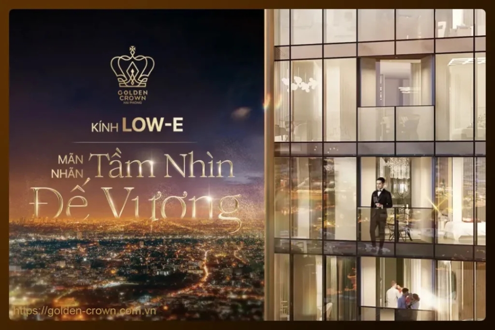 Kính của căn hộ chung cư Golden Crown Hải Phòng Công nghệ kính hộp giúp giảm đến 70% nhiệt lượng