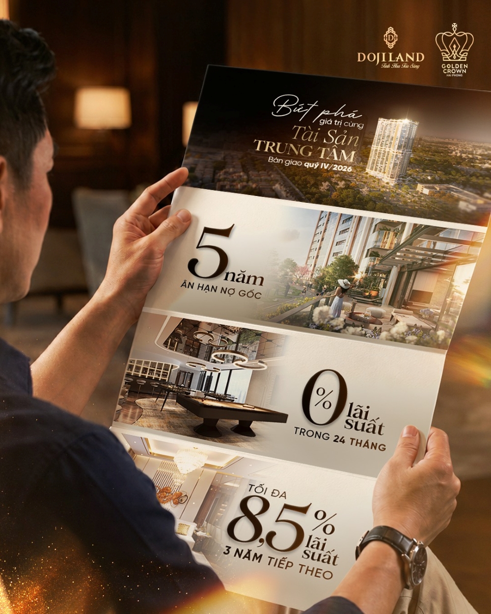 Bảo hiểm lãi suất từ DojiLand: Giải pháp sở hữu căn hộ Golden Crown Hải Phòng trong mọi chu kỳ thị trường