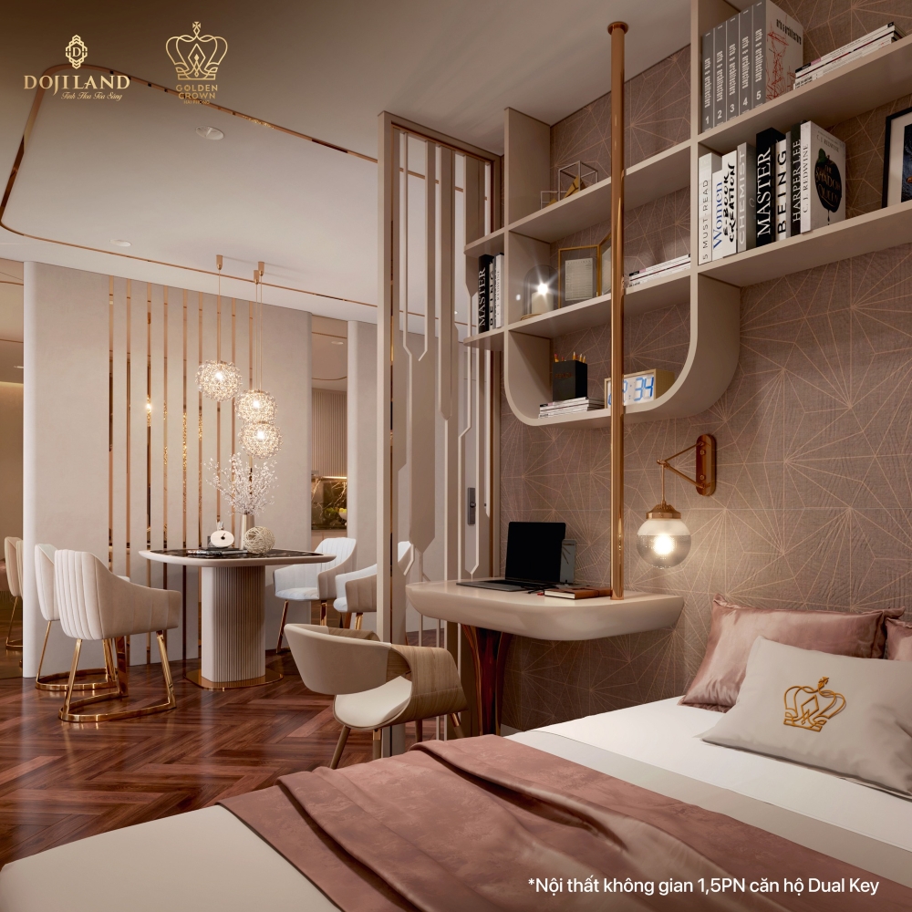 Sự đồng bộ giữa cơ cấu căn hộ và gói hoàn thiện nội thất đồ rời tại Golden Crown Sự đồng bộ giữa cơ cấu căn hộ và gói hoàn thiện nội thất đồ rời tại Golden Crown